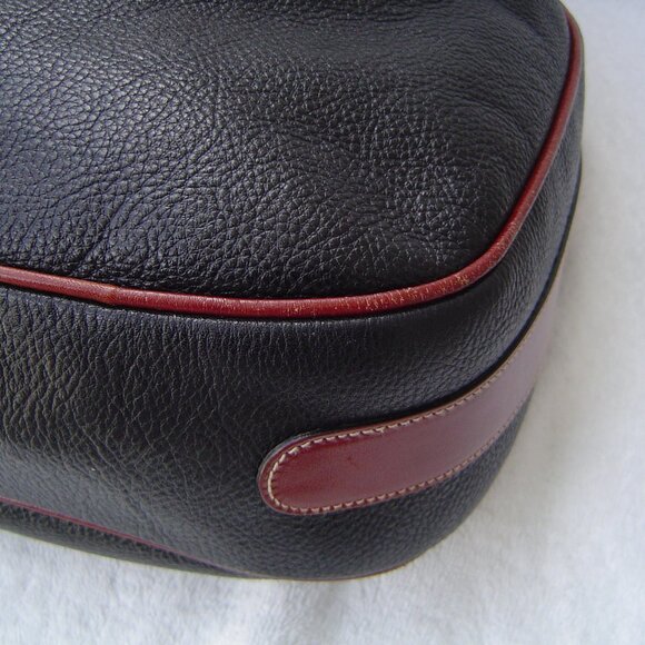 AUTHENTIC BALLY BLACK PEBBLE LEATHER DRAWSTRING SATCHEL EUC - Picture 8 of 16